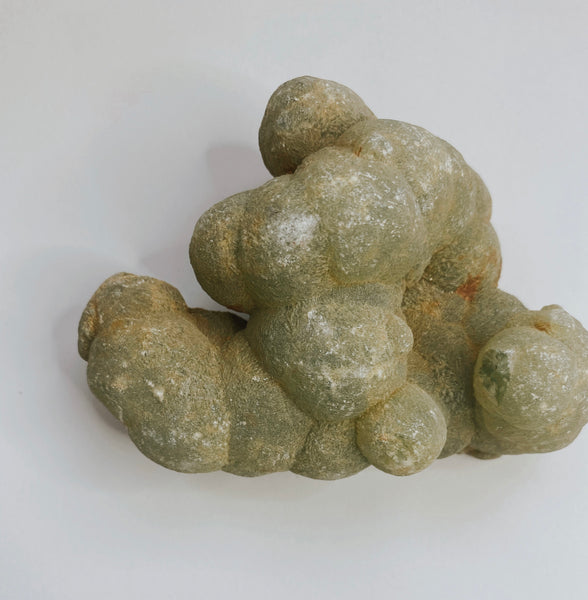 Green prehnite ball cluster